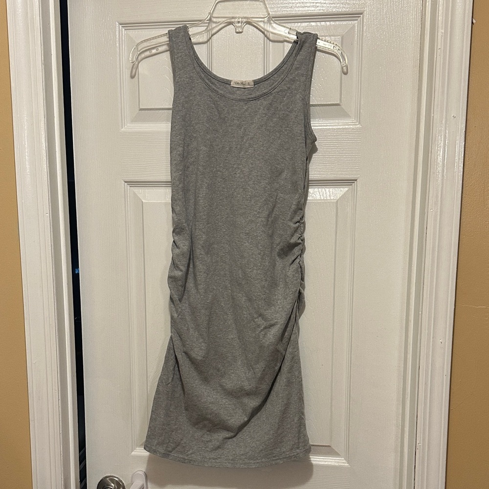 Maternity Gray Sleeveless Dress